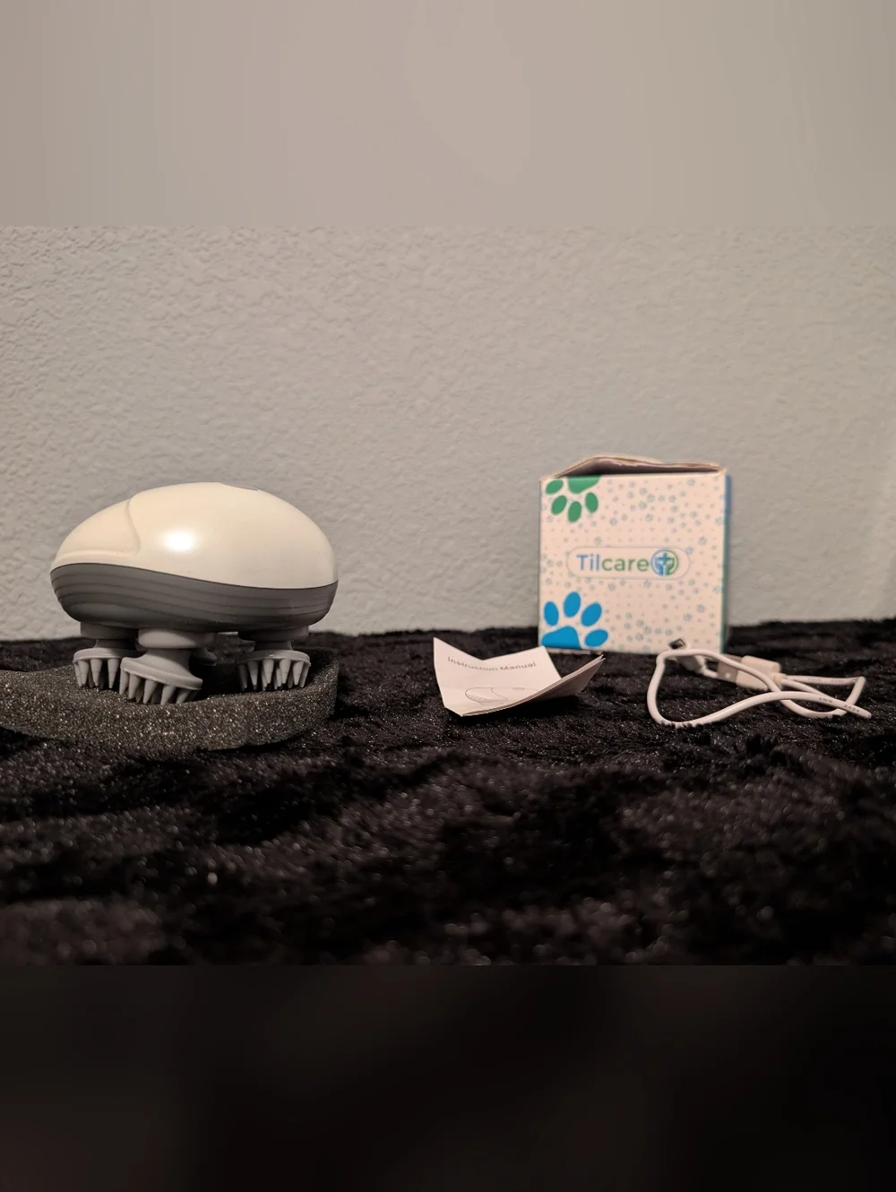 Electric Pet Massager - White/Grey